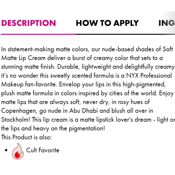 NYX Soft matte lip cream SMLC 04 London - Picture 4 of 10